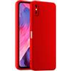 HULLIN Custodia per Telefono in Silicone Colorato, Adatta per iPhone XS Max (6.5) - Rosso Cina