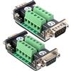 euroharry DB9 Female + Maschio Connector Board RS232 RS485 CAN RS422 con connettore DB9 a Terminal Board Signal Module
