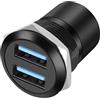 XMSJSIY Adattatore a montaggio fisso filettato a pannello USB 3.0, doppia presa USB tipo A per montaggio a pannello, da femmina a femmina, con guarnizione anti-allentamento, 2 porte USB A, connettore