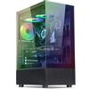 Spirit Of Gamer - Case per PC Gamer RGB, 3 ventole ARGB da 120 mm, compatibile ATX/mATX, Tower Gaming media vuota, pannelli laterali e frontali in vetro temperato, ottimizzato per il raffreddamento