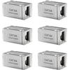 Uliwamowi 6 Pezzi Accoppiatore RJ45 Cat6A Hembra-Hembra, Ethernet Connettore Gigabit 10/100/1000 Mbit, Coppia LAN Cavo di Estensione, Accoppiatore Rete Schermato Compatibile con Cat8 Cat7 Cat6 Cat5e