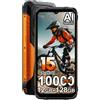 Blackview Rugged Smartphone Android 15, 12GB+128GB/2TB 10000mAh Telefono Indistruttibile, Fotocamera 16MP, 6.56 HD+ 90Hz Cellulari Resistente IP68,5G WIFI/NFC/OTG/GPS/FM/Gemini AI, Arancia