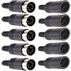 RUNCCI-YUN 10pcs 7 pin DIN Connettore maschio/femmina per saldatura, DIN Audio altoparlanti,per connettere sintetizzatori e tastiere
