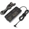 JHZL Adattatore per caricabatterie CA 19V 6.32A 120W compatibile per ASUS A15-120P1A PA-1121-28 ADP-120RH B N750 N500 G50 N53S N55 FX504 UX510UW N56J N56VM N56VZ Cavo di alimentazione per laptop