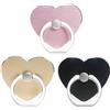 URYVAIW Anello cellulare adesivo cuore, Set di 3 (Oro, Nero, Rosa), Anello per cellulare rotativo 360°, Supporto per smartphone