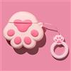 Moydolo Compatibile Con Custodia AirPods 3 Generazione 2021, Bambini Adolescenti Ragazze Ragazzi Donne Protettivo Silicone Kawaii Cartoon Cute Zampa Di Gatto per Custodia AirPod 3rd Case Cover Rosa Cat Paw
