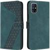OKZone Cover per Samsung Galaxy M51/F62/M62, Custodia in Pelle Samsung M51/F62/M62, Cover a Libro Galaxy M51/F62/M62 Magnetica Portafoglio Folio PU Pelle Flip Caso con Wallet Case Cover (Verde)