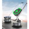 CloudValley Caricatore Wireless Auto 15W, Ricarica Rapida Senza Fili con Ventosa Super Forte, Stand Pieghevole 360°, Porta Cellulare, Supporto Telefono Magnetico per Magsafe iPhone 17 16 15 14 13 12