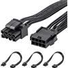 YieJoya 3 pacchetti EPS12V CPU 8 pin femmina a CPU ATX 8pin (4+4) cavo di alimentazione EPS 12V per scheda madre