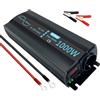 CAPTOK Power Inverter Onda Sinusoidale Pura 1000W da 12V CC a 220V 230V CA con display LCD Invertitore di Tensione per sistema solare RV domestico