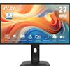MSI Pro MP275PG E14 Monitor professionale FHD da 27 pollici, 1920 x 1080 IPS, 144 Hz, 1ms, HDR Ready, Eye Care, altoparlante integrato, HDMI 2.0, DP 1.2a, regolabile in inclinazione, altezza, supporto