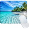 Ksriylm Tappetino Per Mouse,Quadrato Spiaggia Serie Mouse Pad Adatto All'Ufficio,Personalità Tappeto Mouse Durevole E Facile Da Pulire,Superficie Antiscivolo Per Lavabile