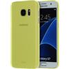 doupi UltraSlim Custodia per Samsung Galaxy S7 Edge, Satinato fine Piuma Facile Mat Semi Trasparente Cover, Giallo
