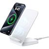 FoBrown Caricatore Wireless,15W Certificato Ricarica Rapida Wireless Phone Charger Wireless Luce adattiv Supporto Telefono per iPhone 17 16 15 14 13 12 11 Pro Max Samsung Galaxy Google Pixel 10 9