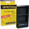 PATONA Caricabatteria doppio (USB-C Micro-USB) per Nikon EN-EL14 Batteria compatibile con P7000 P7100 P7700 P7800 D3100 D3200 D5100 D5200 D5300 ENEL14 EN EL14