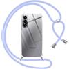 Pnakqil Cover per Samsung Galaxy A57 con Cordino, Trasparente Custodia con Laccio Tracolla Cellulare Girocollo Collana Protettiva per Samsung Galaxy A57 6,7, Viola