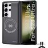 Fraternize Custodia con batteria per Samsung Galaxy S23 Ultra/S22 Ultra, custodia per telefono ricaricabile, power bank portatile reale da 10.000 mAh con ricarica wireless magnetica, custodia per caricatore
