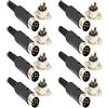 RUNCCI-YUN 16pcs 6 pin DIN Connettore,DIN Audio altoparlanti,maschio/femmina per saldatura DIN connettore, per connettere sintetizzatori e tastiereC