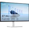 Dell 27 Plus Monitor - S2725HSM, Full HD (1920x1080), 144Hz, IPS, 1ms MPRT, AMD FreeSync, 99% sRGB, Regolabile in Altezza, Altoparlanti integrati, 2 HDMI, 3 Anni di Garanzia, Bianco