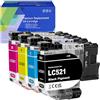 GREENPRINT LC521 LC521VAL Cartucce d'inchiostro compatibili Capacità Standard LC521BK LC521C LC521M LC521Y per Brother DCP-J1260W DCP-J1310DW DCP-J1313DW DCP-J1360DW DCP-J1460DW Stampanti (4 Colori)