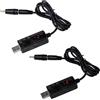Flylin Cavo convertitore USB Boost 2 pezzi USB 5 V a 9 V/12 V cavo step-up con indicatore LED, USB a DC 5,5 mm 3,5 mm UBS voltaggio boost convertitore per ventole/luce LED/router Wi-Fi/altoparlante