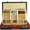 KARL HAUSMANN Set Posate 12 Persone, 72 Pezzi in Acciaio Inox 18/0 con Valigetta - Servizio Posate con Coltelli Forchette Cucchiai + Posate da Servizio, Lucido, Lavabili in Lavastovigli