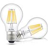 Bonlux 6W A60 E27 LED lampadine AC/DC 12-24V Edison vite LED filamento lampadina bianco caldo 2700K Vintage lampadina equivalente 60W 75W alogena 360 gradi per RV Camper Marine Yacht Lorry (2-Pack)