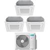 HISENSE CONDIZIONATORE HISENSE CASSETTA A 4 VIE TRIAL SPLIT 18000+18000+18000 BTU INVERTER 5AMW105U4RQC A++ R32