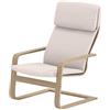 HomeTown Market Custodia di ricambio in Pello durevole compatibile con IKEA Pello sedia o poltrona (lino poliestere beige)