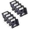 kamo 8x nastri per etichette compatibili con Dymo D1 45013 45013s, 12 mm x 7 m, nero su bianco, per LabelManager 120P 160 210D 220P 260P 280 350D, LabelPoint 100 150 200, LabelWriter 400 450 DUO