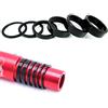 CYSKY Distanziatori per sterzo Bicicletta 6 PCS Alluminio MTB Stelo per Bicicletta Stelo Senza Fili Kit distanziali per 1 1/8 di Pollice Stelo 2mm 3mm 5mm 10mm x 3 (Nero)