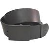 UPGRADE 3STYLE Cintura con fibbia scorrevole tipo militare in cuoio fibbia in metallo 4 cm accorciabile Made in Italy (NERO RAW, 130)