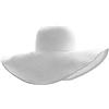 VANTOBEST 1 Cappello da Donna a Tesa Larga, Pieghevole, da Spiaggia, Cappello da Sole, Bianco, per Circonferenza della Testa 55,9 - 57,9 cm