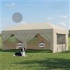 JUMMICO Gazebo 3x6 Pieghevole Impermeabile｜Zanzariera Arieggiata Anti-Insetti｜Robusto, Durevole, Impermeabile e Anti-UV｜Installazione e Rangement Rapidi｜Ideale per Cortile, Campeggio e Altro｜Beige
