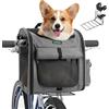 DAISTERN Cestino per bicicletta per cani anteriore, pieghevole e stabile, trasportino per animali 4 in 1 e zaino fino a 10 kg, supporto universale L (< 8 cm di larghezza), tenuta sicura per cani e