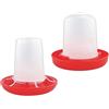 Msiud Mangiatoia e Abbeveratoio Automatico per Galline, Kit 2 in 1 Erogatore Cibo e Acqua Capacità 160ml Design Smontabile e Anti Spreco Facile da Pulire per Pulcini Piccioni e Pollaio