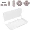 Fukaisu Custodia Protettiva per New 3DS XL/LL, Cover Protettiva Trasparente in Plastica Antigraffio con 7 Cuscinetti Controller in Silicone Grigio Compatibili con New 3DS XL/LL