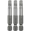 QUARKZMAN 3 Pezzi Punta A Stella Torx T30 Attacco Esagonale 1/4 Lunghezza 50mm (2) Magnetizzata Senza Foro Antimanomissione 6 Punte A Stella Per Avvitatore S2 Acciaio Per Cacciaviti.