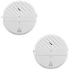 ThreeH Sensore di vibrazione allarme 125dB Loud Slim con batterie Sensibilità regolabile LED Indicatore luminoso per porta finestra Bianco 2 confezioni