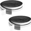 VOSSOT 4 Rotoli Guarnizione Adesiva, 15mm x 10mm Nastro in Gommapiuma Adesiva 8m Guarnizione Porta e Finestra, Isolante Termico e Acustico Impermeabile Antispifferi per Casa e Auto
