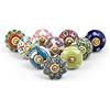 RAJRANG Pomelli per mobili multicolori floreali Confezione da 10 pomelli decorativi in ceramica per porte