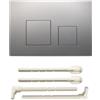 ACESOME ㅤ ACESOME Placca di comando per WC Compatibile con Geberit sigma01 sigma10 sigma20 sigma21 sigma30 sigma50 sigma60 Placca di comando in plastica per sciacquone a 2 quantità (Argento)