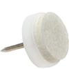 Adsamm® / 32 x feltrini con chiodo / bianchi / Ø 17 mm / tondi / scivoli in plastica con chiodo e base in feltro / piedini protettivi per mobili Adsamm® Quality