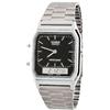 Casio AQ-230A-1D Casio Silver & Black Dual Time Watch - Silver Digit / Black / One Size