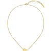 Lacoste Collana da donna Collezione CROCODILE Yellow Gold Taglia unica