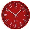 VERSA Raven Orologio da Parete Silenzioso e Decorativo, per Cucina, Soggiorno o Sala da Pranzo - Facile da Leggere, Misure (H x L x L) 30 x 4,3 x 30 cm, Polipropilene, Rosso
