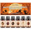 Ourdort Set di oli essenziali per Halloween, 6 oli profumati puri da 10 ml per diffusori, oli profumati per aromaterapia, 6 fragranze assortite