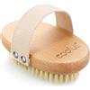 SURDOCA Spazzola per Pelle Secca, Spazzole Esfolianti per il Corpo, Bagno e Doccia con Legno di Faggio Biologico, Utile per Massaggi Cellulite con Setole Naturali di Cinghiale, Unisex, Forma Ovale