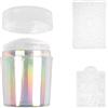 Norhogo Jelly - Timbro per unghie, in silicone, per nail art, con 1 raschietto, per manicure fai da te, accessori per nail art (Aurora colore magico)