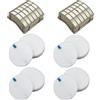 Laukowind Filtri di ricambio per Shark Navigator DLX NV60, NV70, NV80, NV70 26, NV71, NV90, UV420, NV90 26, NV95, NV80 e NVC80C, conf. da 4+4 filtri in schiuma + 2 filtri HEPA